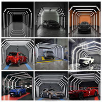 Tunnel lumineux à LED pour salle d'exposition de voitures et atelier de détail Feux de voiture Boîtier en aluminium Éclairage de la baie de service automobile