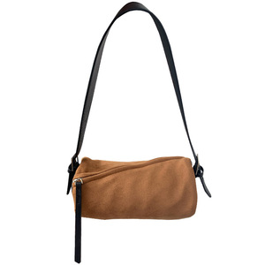 กระเป๋าสะพายข้างทรงหมอนหนังกลับสำหรับผู้หญิง สีน้ำตาล สไตล์วินเทจ สายสะพายเดี่ยว ปิดซิป เหมาะกับการใช้งานทุกวัน คอลเลคชั่นฤดูใบไม้ร่วง 2025 - Product Image 5