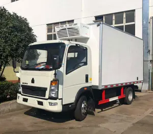 جديد نموذج howo الفريزر شاحنة 5 طن الجليد كريم المبردة الفريزر فان شاحنة بيع في السنغال