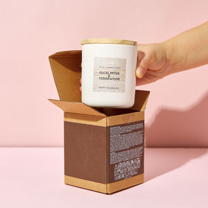 Großhandel Custom Candles Geschenk box Set Premium Langlebiger Duft Weißglas Duft kerze Natur Soja Wachs Duft kerze - Product Image 5