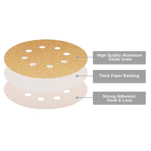Discos de Lijado AEROPRO de 5 Pulgadas con Velcro, Grano 80/120/320, Papel de <span class=keywords><strong>Lija</strong></span> <span class=keywords><strong>para</strong></span> Lijadora <span class=keywords><strong>Orbital</strong></span>, Almohadillas de Lijado <span class=keywords><strong>para</strong></span> Madera y Automóviles, Paquete de 50 - Product Image 5