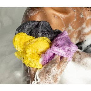 <span class=keywords><strong>Éponge</strong></span> de bain exfoliante authentique en filet africain OEM avec nœuds et cordes, gant de toilette exfoliant pour le dos - Product Image 4
