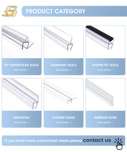 Bande d'étanchéité moderne pour salle de bain avec adhésif magnétique pour portes coulissantes, joint durable anti-fuite, garantie 5 ans - Product Image 4