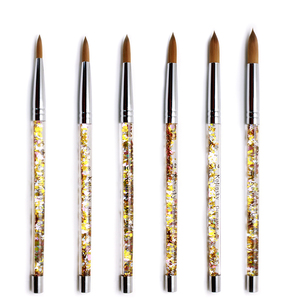 El nuevo diseño <span class=keywords><strong>de</strong></span> mango líquido 2021 100% puro para el comercio al por mayor Kolinsky visón <span class=keywords><strong>crin</strong></span> acrílico <span class=keywords><strong>de</strong></span> forma circular ova - Product Image 3