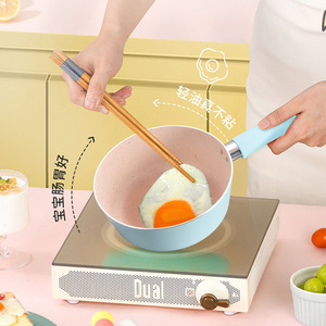 Mini Kitchen <b>Soup</b> <b>Pot</b> Round Nonstick Portable Baby Food Cooker Set Induction Compatible - Product Image 1