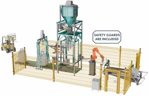 Ligne d'emballage pour Big Bags : Bras Robotique Automatisé pour Remplissage, Pesage, Scellage et Palettisation – Optimisation de l'Efficacité de la Manutention Industrielle des Matériaux en Vrac - Product Image 2