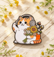 Pin Enamel Kartun Lucu Kustom untuk Anak-anak dan Dewasa, Bros Logam untuk Hiasan Ransel, Pakaian, dan Jaket