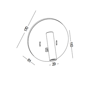 Khách sạn hiện đại indoo 3W + 3W dẫn bề mặt gắn tường đầu giường chiếu sáng đèn đọc sách hiện đại - Product Image 4