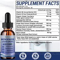 Compléments liquides oraux à base de plantes pour la ménopause, gouttes à mâcher OEM, cohosh noir, probiotiques pour l'équilibre hormonal féminin, la santé digestive et l'énergie