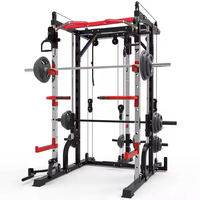 Cage de musculation multifonctionnelle demi-cercle pour entraînement complet, équipement de fitness pour la maison, exercices Smith, pectoraux et jambes