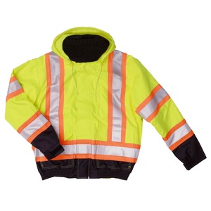 Factory Supply Enhanced Jacket Airport Hi Vis Reflective Construction Winter Work Wear - Product Image 2