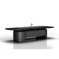 Table de conférence exécutive de bureau moderne haut de gamme personnalisée pour 10 personnes, en bois, usage commercial, certifiée ISO9001, Mingle