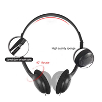 Personnalisé 1.2m Filaire 3.5mm Double Pin Casque Jetable Airline Écouteurs pour Bus & Tourist Airport Casque Splitters Adaptateurs