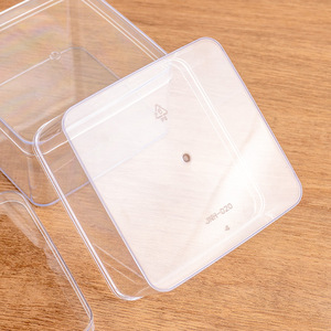 Boîte de rangement carrée en plastique transparent avec couvercle, conteneur transparent pour confiserie, emballage de cadeaux, présentoir de bureau - Product Image 4