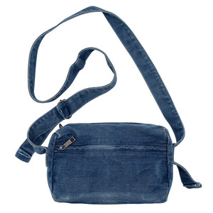Tas bahu selempang polos uniseks, tas kurir kain Denim dengan tali yang dapat disesuaikan untuk pria dan wanita - Product Image 1