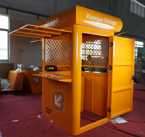 Conteneur métallique préfabriqué pour télécommunications extérieures Wave, cabine <span class=keywords><strong>en</strong></span> acier, porte <span class=keywords><strong>en</strong></span> acier, design moderne <span class=keywords><strong>orange</strong></span>, garantie 5 ans, pour commerces - Product Image 3