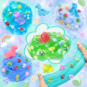 Kit de Slime de Dinosaurios (Paquete de 6) con Texturas de Nube de Mantequilla y Cristal, Colores Personalizados, Etiquetas y Accesorios para Pedidos al por Mayor B2B OEM - Product Image 5