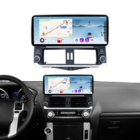 Kit complet de cadre de tableau de bord tactile 12,3 pouces, garniture de panneau d'écran multimédia de navigation automobile pour Toyota Prado 2010-2013