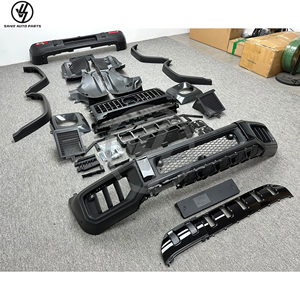 Kits de carrosserie en fibre de carbone sèche pour G-class W464, mise à niveau W465 G63 AMG G500 2019- – Pare-chocs avant/arrière en tissage sergé brillant - Product Image 4