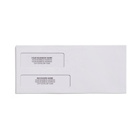 Enveloppe personnalisée pour documents officiels avec double fenêtre, impression de logo en gros, emballage pour affiches en papier avec fenêtre en PVC
