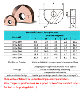 <span class=keywords><strong>BNM</strong></span> ZDFG P3204 ZCEW P3200 P3202 sfera profilatura naso fresatura cavità fresatura CNC angolo raggio fresatura inserto finitura - Product Image 2
