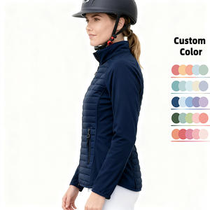 Veste d'équitation pour femme, fermeture éclair intégrale, deux poches latérales zippées, col montant, manches longues, imperméable - Product Image 3