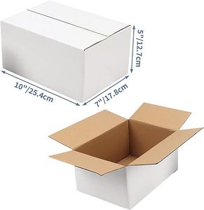 Kraft Wysylka Biale pudelko z tektury falistej, opakowanie kartonowe - Product Image 2