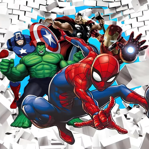 Fondo Decorativo con Diseño de Superhéroes de Avengers, Impresión de Fondo, Pancarta, Decoración para Fiestas de Cumpleaños - Product Image 1