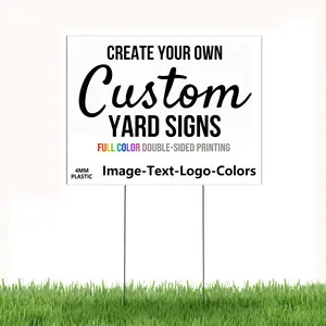 Blank 18x24 Campaign Signs Lawn Corrugated Plastic Yard Signs Yard Signs 18x24 With Stakes