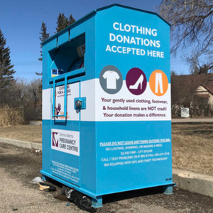 Wholesale Donation Drop Boxes metal clothing donation bin