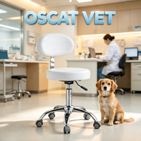 Chaise vétérinaire OSCAT, modèle B, réglable en hauteur, pivotante, mobile, pour clinique de toilettage des animaux
