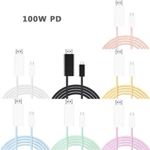 Câble 4K USB C pour <span class=keywords><strong>HDMI</strong></span> Compatible avec Thunderbolt 3/4 pour <span class=keywords><strong>iPad</strong></span> pour iPhone 15 pour MacBook Pro/AirGalaxy Series Dell HP - Product Image 3