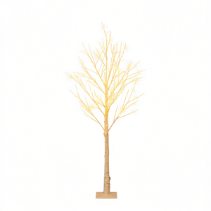 Árbol de Abedul Iluminado con Luces LED de 6 Pies, Blanco Cálido, Decoración Navideña para Interiores y Exteriores, Decoración Moderna para el Hogar, Bodas y Fiestas - Product Image 1