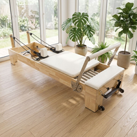 Ensemble de Reformer Pilates pour le Corps, Équipement Professionnel d'Équilibre en Bois pour Yoga et Fitness, Machine de Pilates, Lit et Chaise pour Entraînement à Domicile