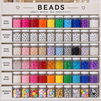 Contenants de rangement pour perles personnalisés, bocaux transparents en PET avec couvercles pour l'organisation des perles artisanales et des fournitures de fabrication de bijoux, vente en gros