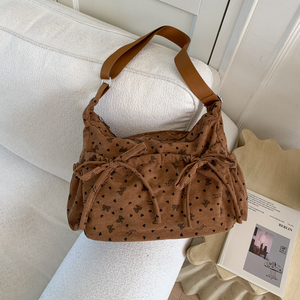 2025 New Arrivals Korean-Style Plaid <b>Drawstring</b> "Cloud" Bag Large Capacity Women's <b>Backpack</b> Shoulder Bag and Crossbody Bag - Product Image 5