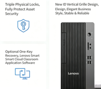 Ordinateur de bureau tour Lenovo pour entreprises, processeur Intel Core Ultra 200, RAM DDR5 5600 MHz, SSD M.2 Gen4, triple verrouillage physique, une touche
