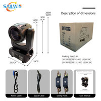Sailwin 2 pièces avec Flight Case 150W 18 prismes Contrôle DMX512 Projecteur Beam Effets de scène pour discothèque Têtes mobiles