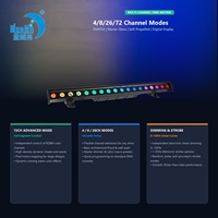 Projecteur mural LED Bluemoon 18x10W 4-en-1 IP65 DMX512 pour discothèques, théâtres, locations, soirées, DJ et bars