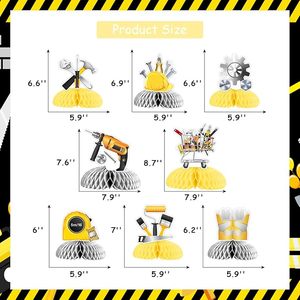 8 Piezas de Decoración con Forma de Panal de Abeja para Fiestas Temáticas, Decoraciones para Fiestas de Cumpleaños de Niños y Artículos para Baby Shower - Product Image 4
