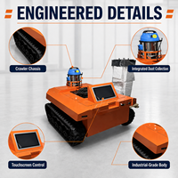 Robot de forage automatique sur chenilles avec extraction de poussière, personnalisable pour différentes hauteurs de forage