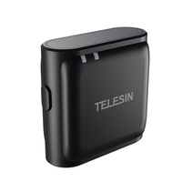 Système de microphone sans fil flexible étanche TELESIN 2.4G 1TX 2RX avec étui rechargeable, réduction du bruit, micro cravate, direct, 200m