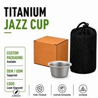 Cangkir Teh Titanium untuk Berkemah, Cangkir Teh Dinding Ganda Ultralight Portabel untuk Hiking, Piknik, dan Backpacking