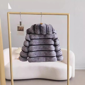 Girls Faux <strong>Fur</strong> Winter <strong>Coat</strong> Gradient Color Baby Soft Texture Padded Outerwear for Kids - Product Image 3