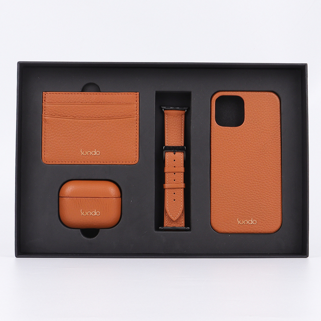 Sundo Hot Designers Custom Luxury Full Grain Genuine Leather Mobile Phone Leather Case Set for Iphone 17 18 Phone Pro Max Case