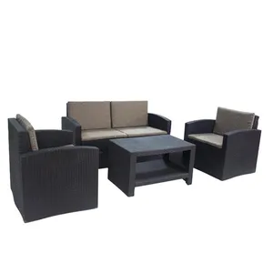 Conjunto de sofá de plástico com injeção, para área externa, pátio, móveis