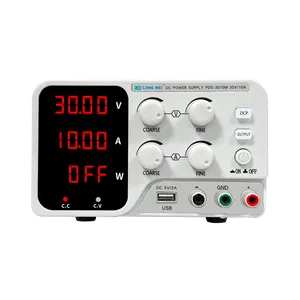 New Arrival Longwei PDS3010M 30V10A Power Laboratory Adjustable Bench DC Power Supply with Battery Charging