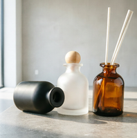 Diffuseur d'arômes élégant en verre 100 ml pour la diffusion de parfums, disponible en plusieurs couleurs, bouteille vide de grande capacité