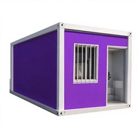 Maisonnette Moderne Économique en Panneaux Sandwich Pliables, Conteneur Habitable de 20 pieds avec Chambre pour l'Habitation