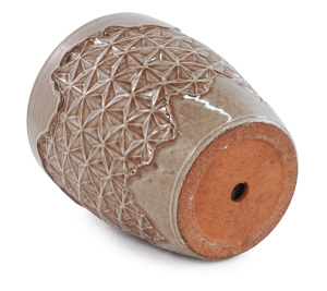 Maceta de Cerámica Estampada Marrón Claro Estilo Americano Vintage - Maceta Ecológica y Duradera con Textura de Estrella para Jardín Interior y Exterior del Hogar - Product Image 5